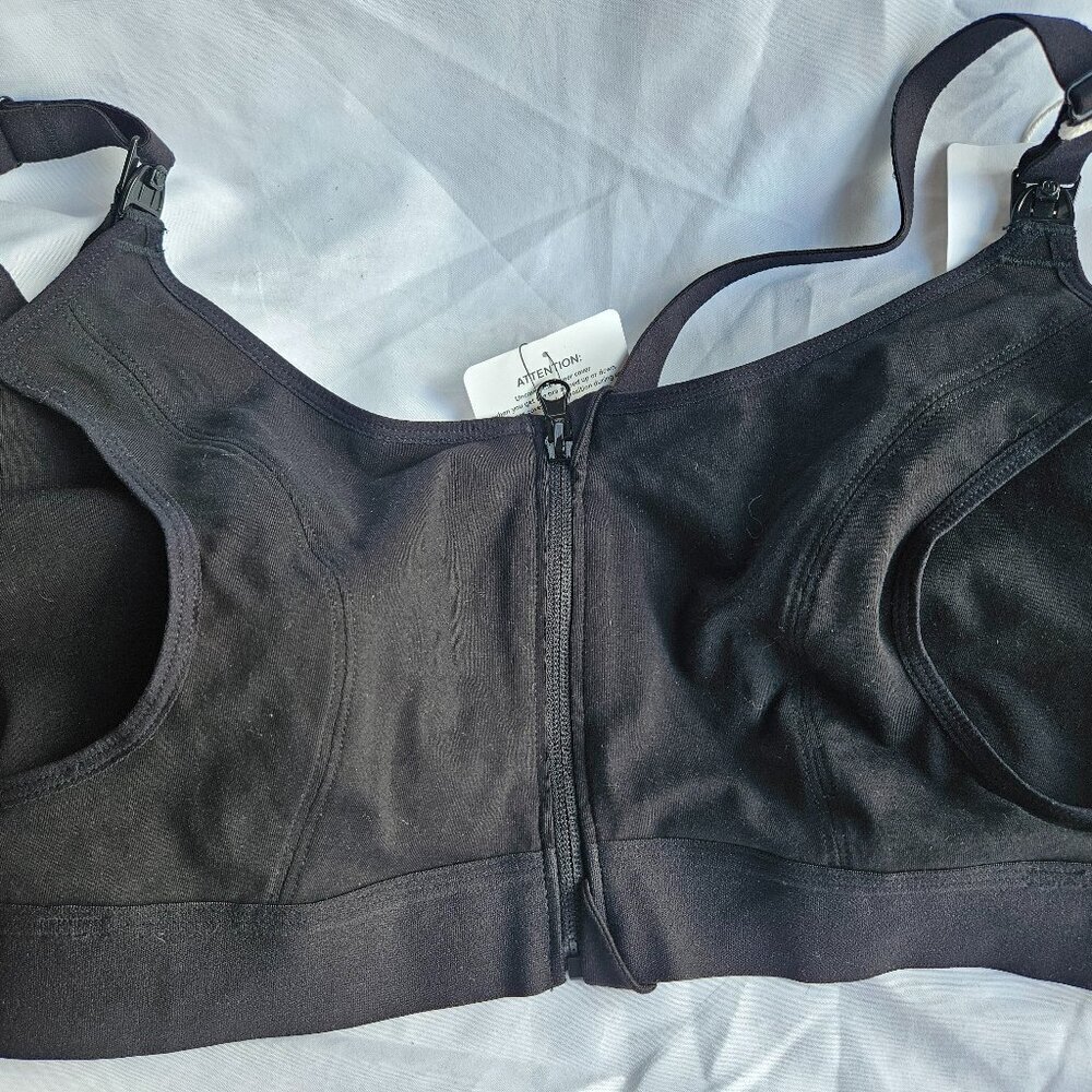 Momcozy Black Nursing Bra with Straps L‎ NWT